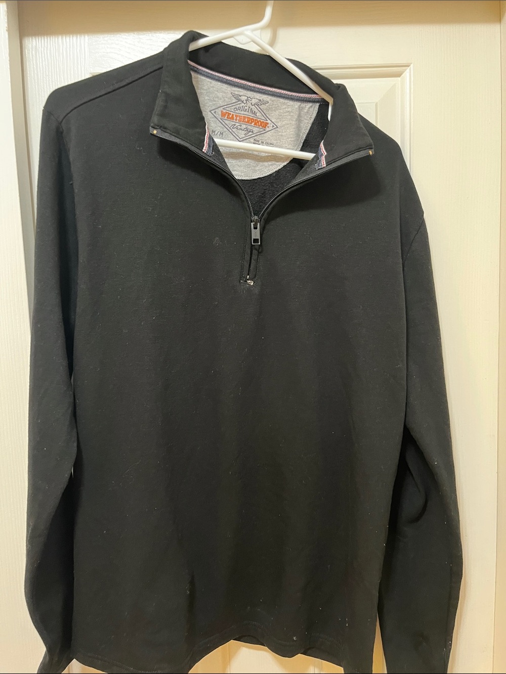 Weatherproof Men's Black Half-Zip Pullover Sweater